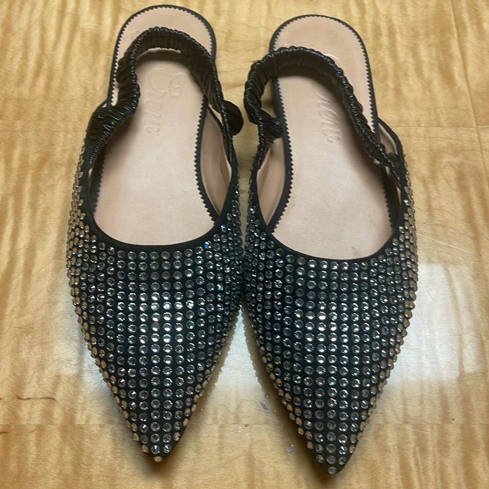 Jcrew rhinestone flats